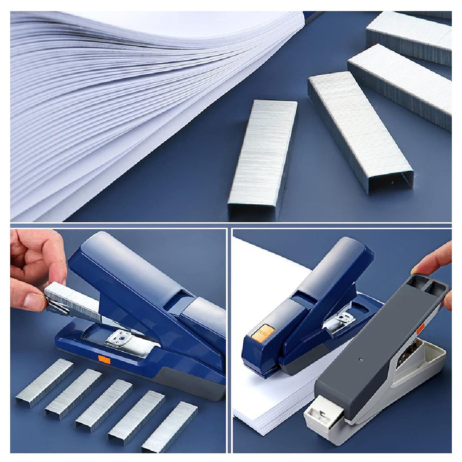 Hefter Hefter Handheld Hefter Desktop Hefters Company School Binding Supplies 20 Blatt Kapazität Tragbares Weiß Tischhefter (Color : White)