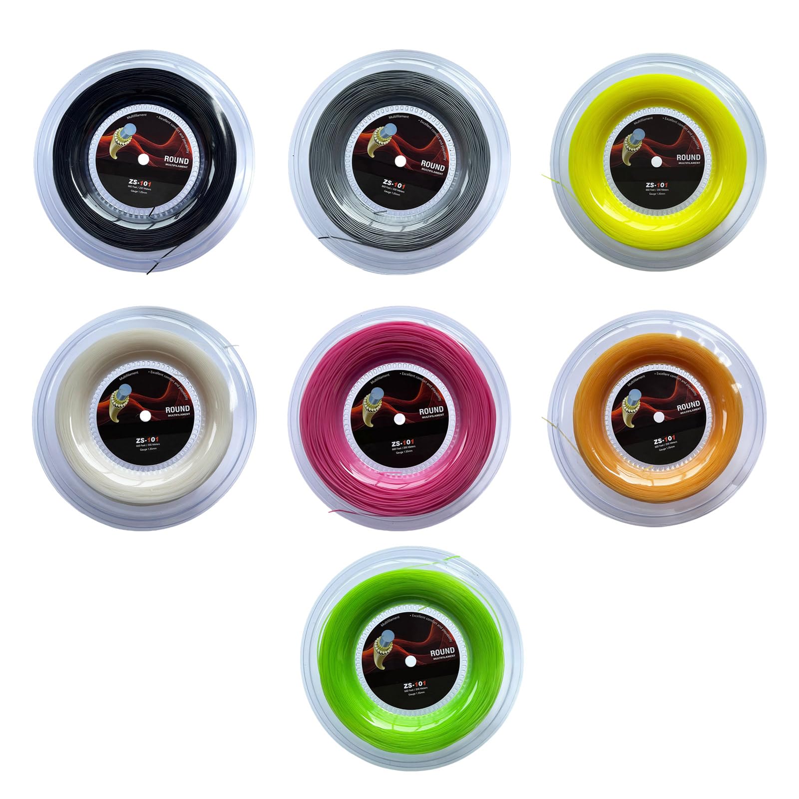 Bobina di corda da 200 m, diametro 1,35 mm, struttura morbida per controllo delle palline e corde da tennis comfort