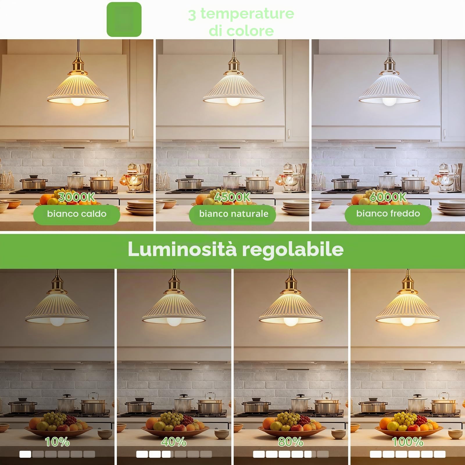 Kimjo 7 W Lampadina Ricaricabile E27 con Telecomando, 3 Colore, 4 Pezzi