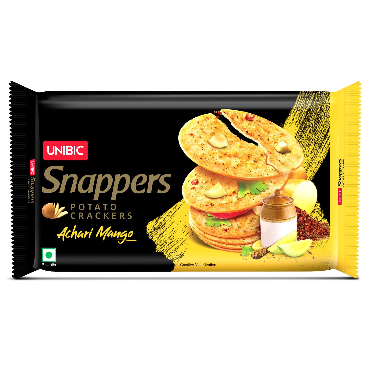 Unibic Potato Biscuits - 280/300g Weight may vary| Achari Mango Flavoured| Party time Snacking