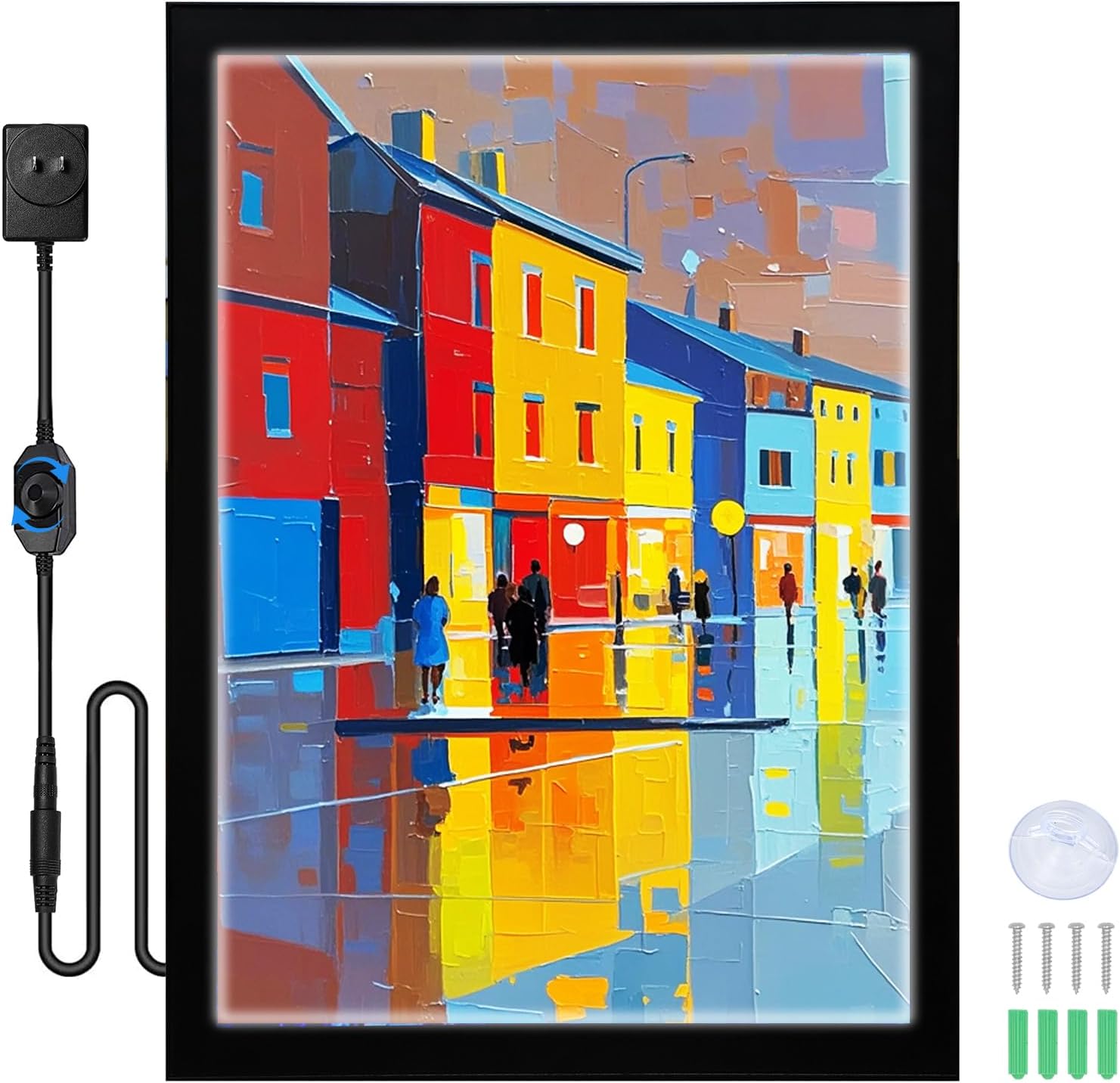 18" x 24" Led Movie Poster Frame LED Light Box Display Sign Holder in Black, Wall Mounting, Aluminum Profile, Magnetic Led Poster Frame for Movie Poster Advertising Display