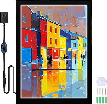 18" x 24" Led Movie Poster Frame LED Light Box Display Sign Holder in Black, Wall Mounting, Aluminum Profile, Magnetic Led Poster Frame for Movie Poster Advertising Display