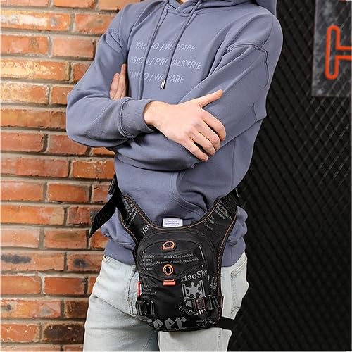 Miniatura 8 de Holanew Riñonera de nailon impermeable para hombre, bolsa de cintura para cinturón lumbar y cadera, riñonera de viaje, motocicleta, bandolera,