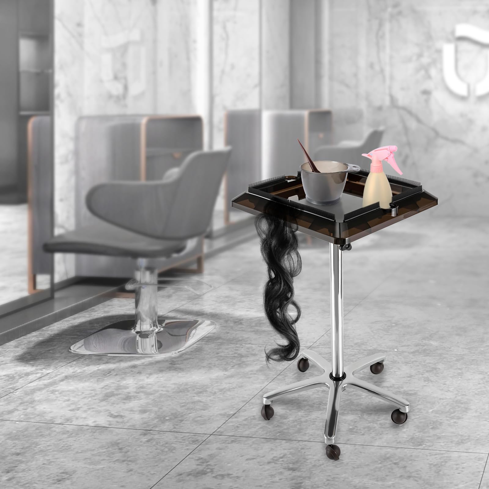 Friseur-Trolley Höhenverstellbar mit Scrollrad Salon Trolley Wagen für Friseure