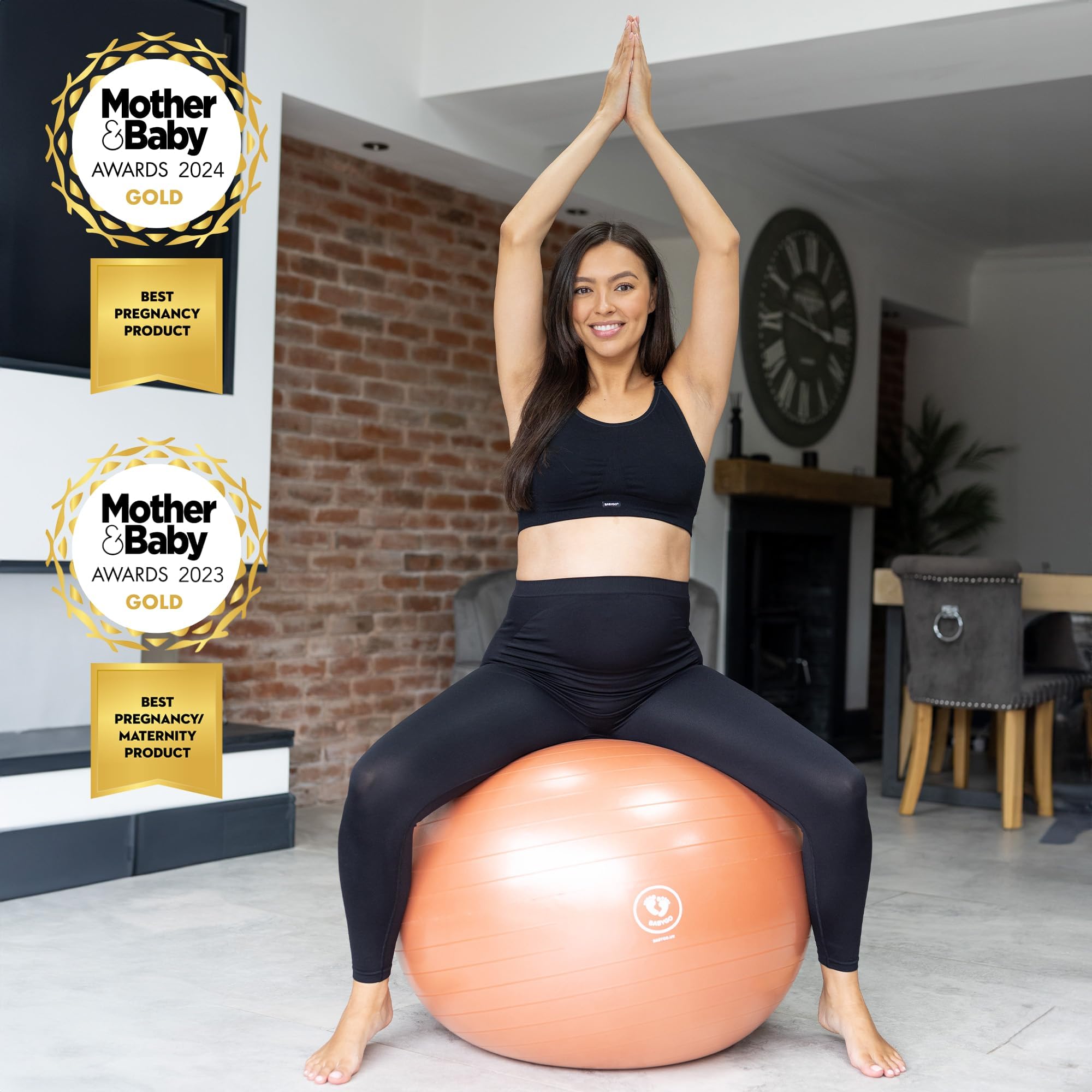 BABYGO® Pelota de Parto para Embarazo, Yoga, Material ecológico antiexplosión