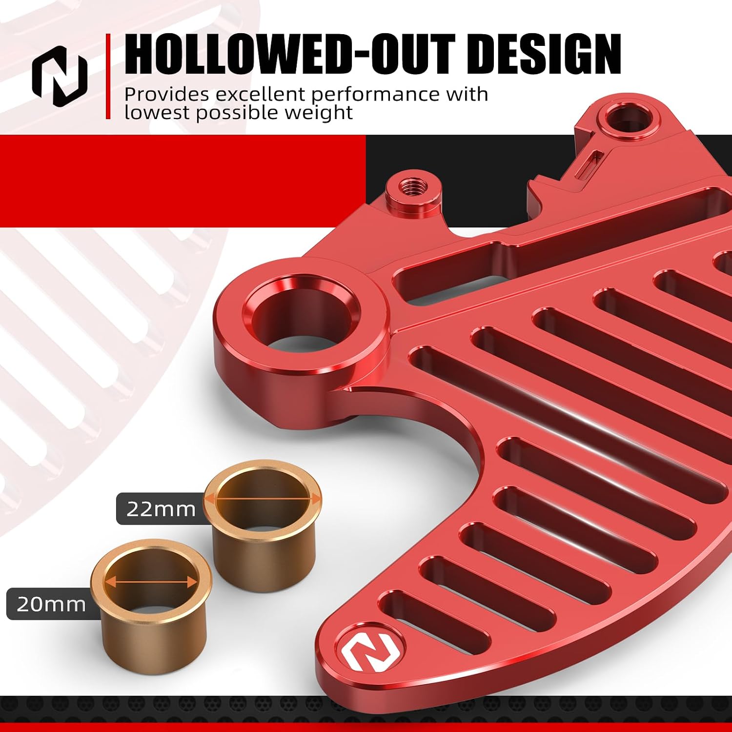 NICECNC Rear Brake Disc Guard Dirt Bike Compatible with GasGas EX MC 125-300 2021-2024 EX F MC F 250-450 2021-2024 EC EC F 250 300 350 2021-2024 Accessories, Red CNC 6061-T6 Aluminum