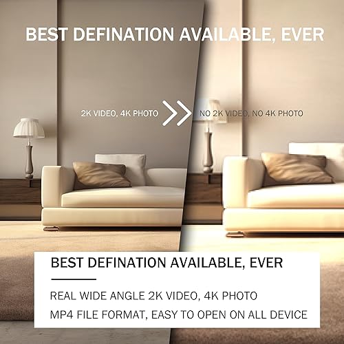 Miniatura 3 de Cámara espía 4K cámara oculta Ultra HD visión nocturna, NeuVex Mini cámara detección de movimiento 64GB tarjeta SD 36 horas grabación, 10000 mAh
