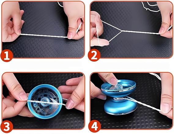 Professional 100% Polyester Yo-Yo Strings - 40-Pack (Green, White, Yellow, Orange) - Yoyo String Ideal for Responsive & Non-Responsive Yo-Yos (Multi Colors)