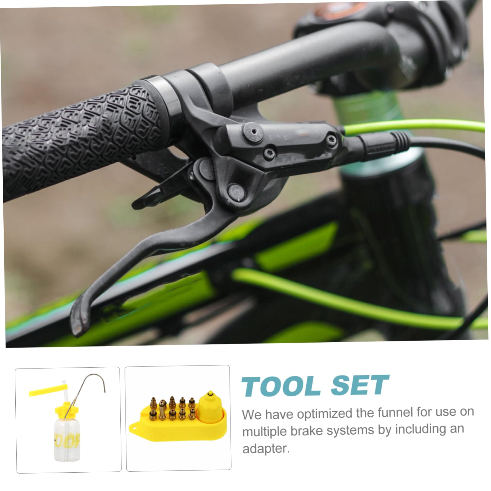 Abaodam 2 Sätze Professionelles Hydraulisches Scheibenbrems Entlüftungsset für Mountainbikes Werkzeug mit Metallanschlüssen für Fahrradbremssystemen