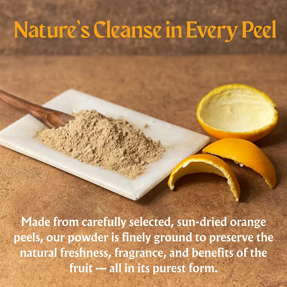 Orange Peel Powder For Skin Care, Face Scrub, Facial Mask, 100% Pure & Natural Orange Peel Powder | Free from colours and Preservatives. (100g)