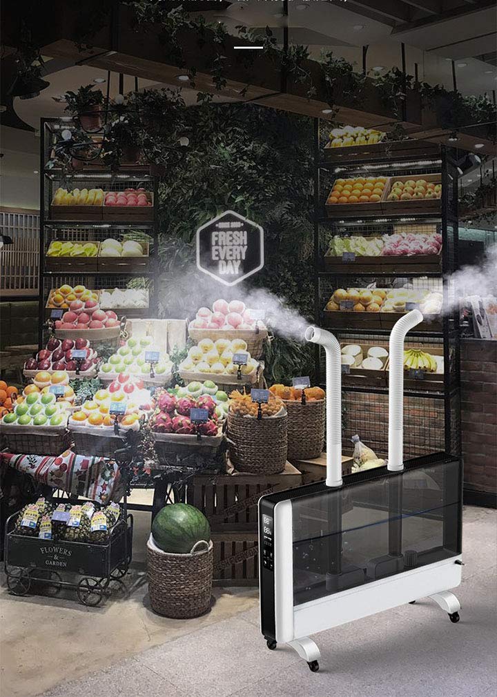 Ultrasone 18L Plant Luchtbevochtigers Vaporizer Cool Mist voor Supermarkt Grote Kamer Baby Slaapkamer met Afstandsbediening, Aangepaste Luchtvochtigheid, Luchtbevochtigers voor Thuis