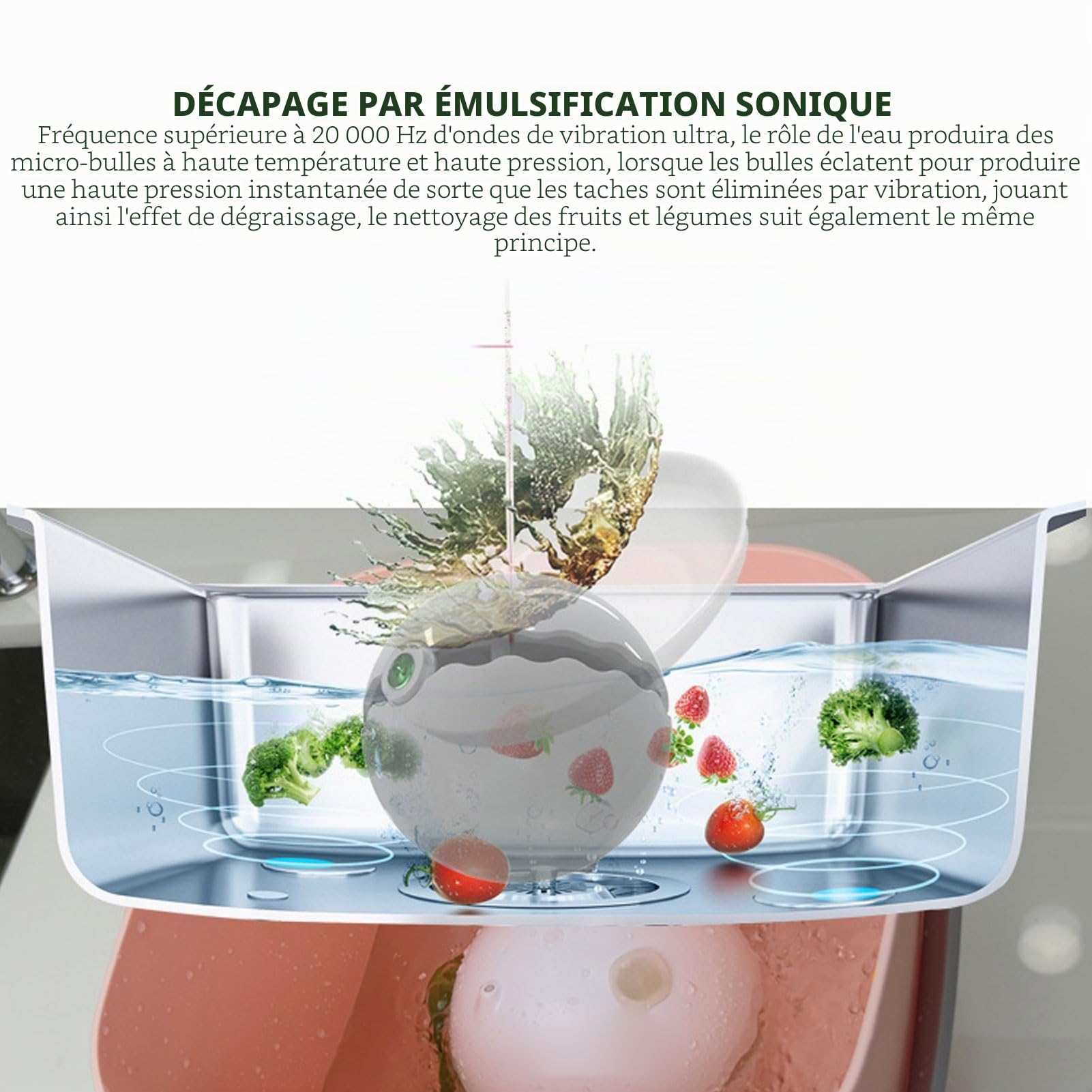Mini lave-vaisselle alimenté par USB haute efficacité à secouer lave-vaisselle maison évier de cuisine lave-vaisselle (vert)