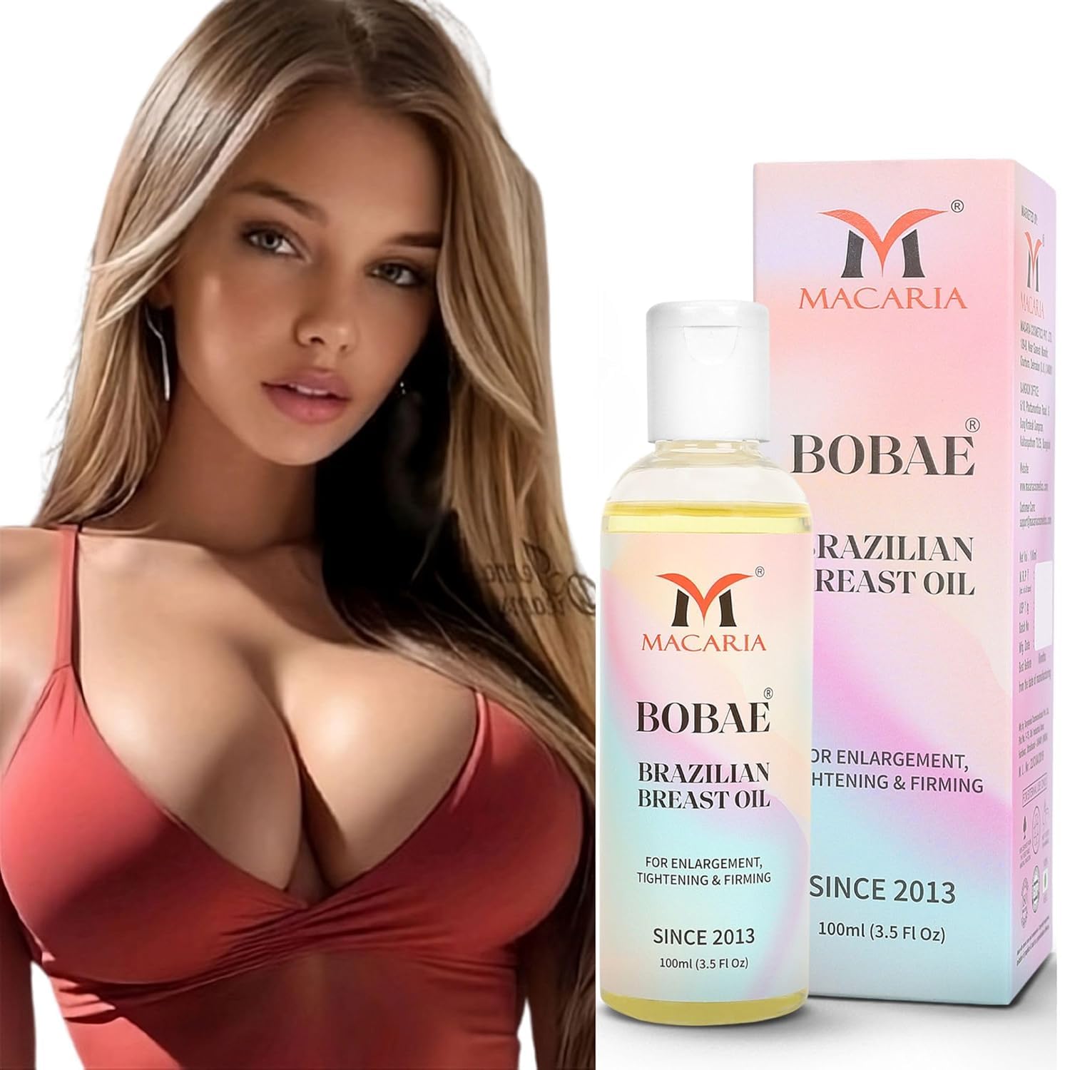 MACARIA Bobae cream Fuller firms Breast Bigger Enlargement Oil Enhancement Tightening & Lifting Bust Boobs Cream