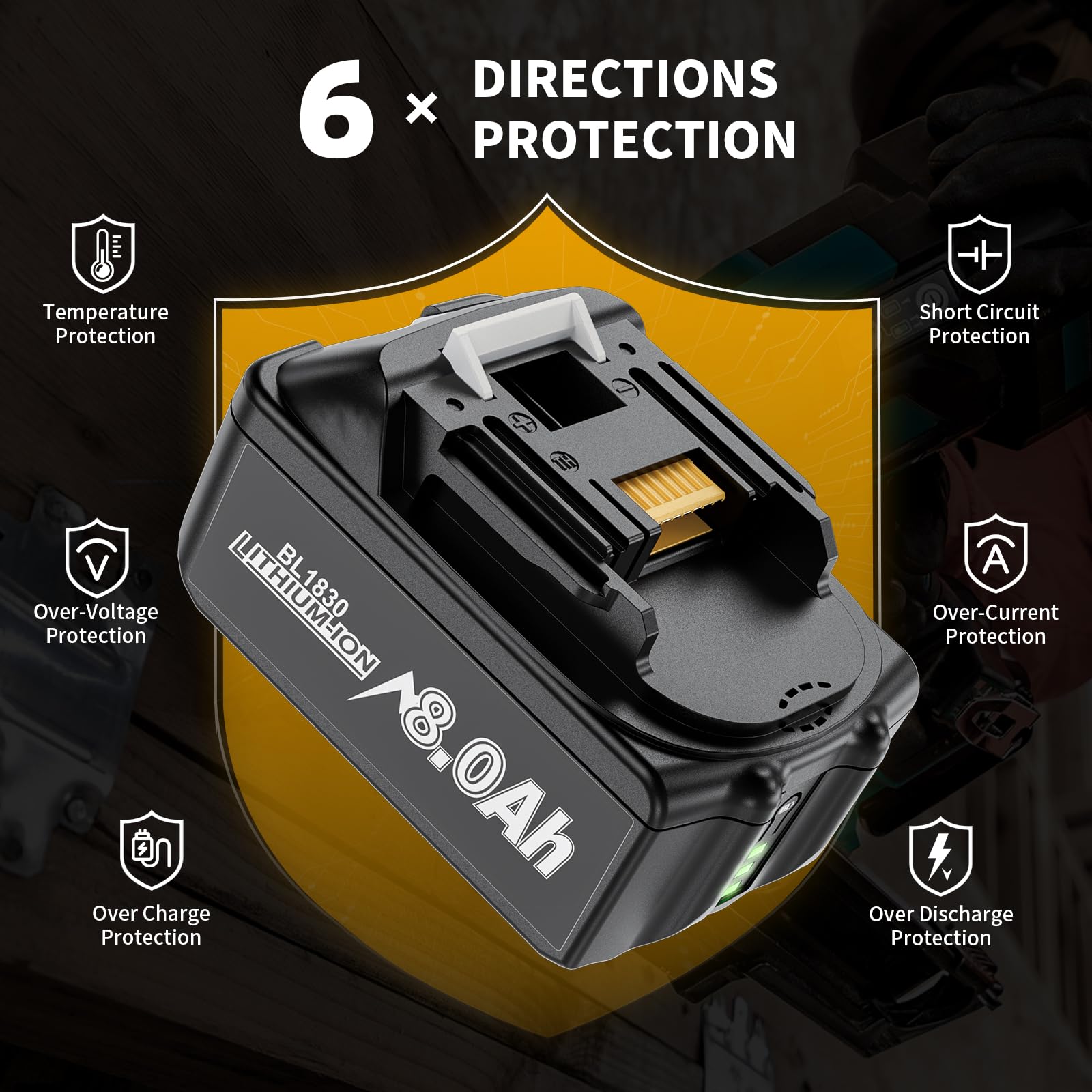 2x 6000mAh Akku Für Makita 18V BL1860B BL1850 BL1840 Ersatz 2x18V 6000mAH Akku Für Makita BL1850 BL1830 LXT BL1860B Led Anzeige Ladegerät DP Ersatzakku Für BL1860B BL1850
