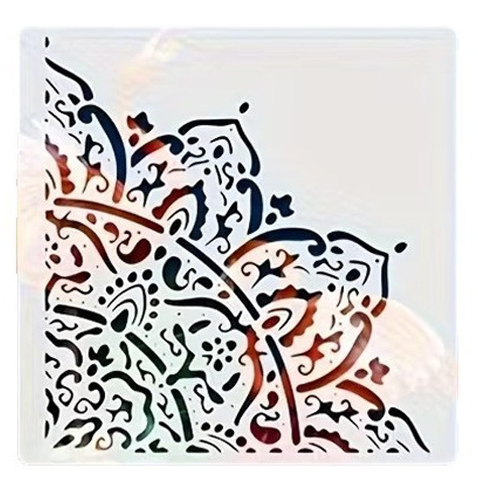 Oxxggkao Artistic Painting Floral Corner Stencil Multipurpose Border Template Furniture for Wood Canvas Fabric Floral Border Template