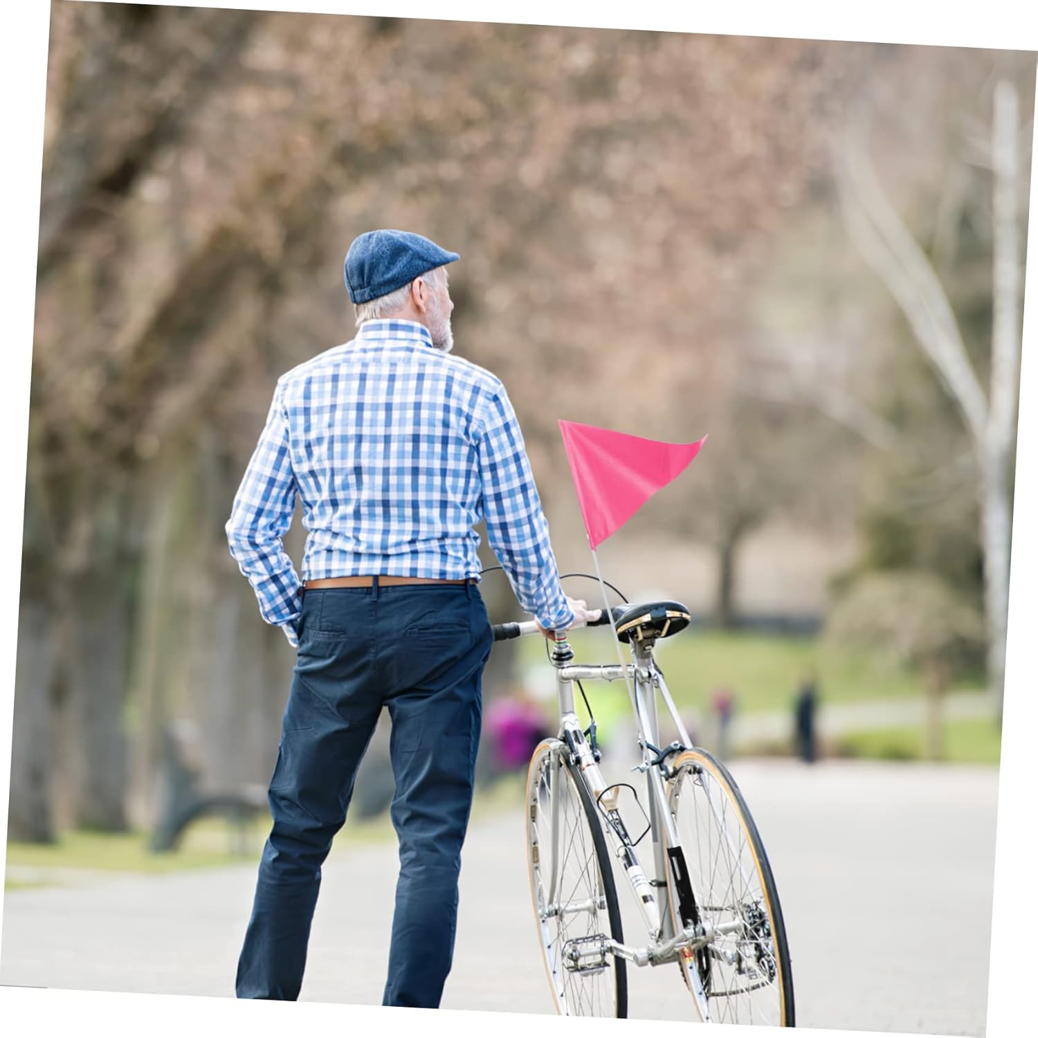 Bike Flag Pole Set for Kids with Mounting Brackets Safety Flag for Bicycle and Trailer Sturdy and Lightweight for Outdoor Use