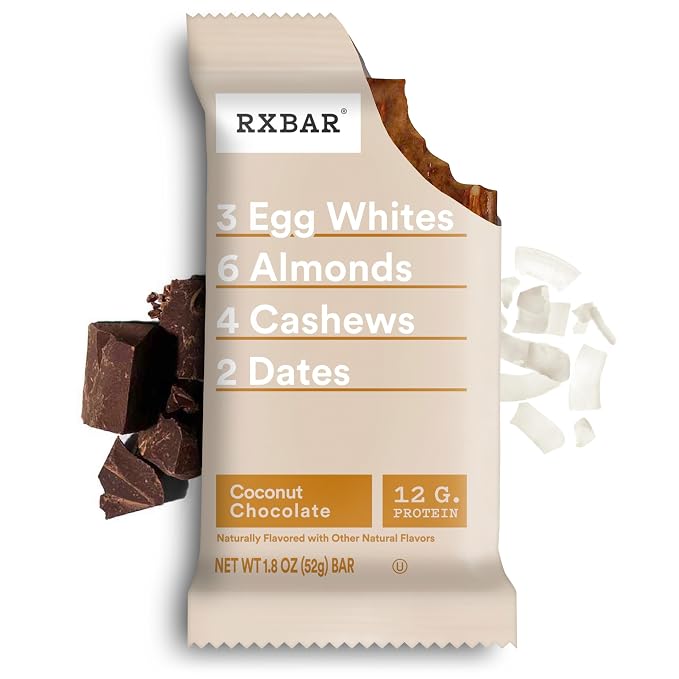 Barras RXBAR sabor chocolate y coco 12g proteína caja 5u miniatura 7