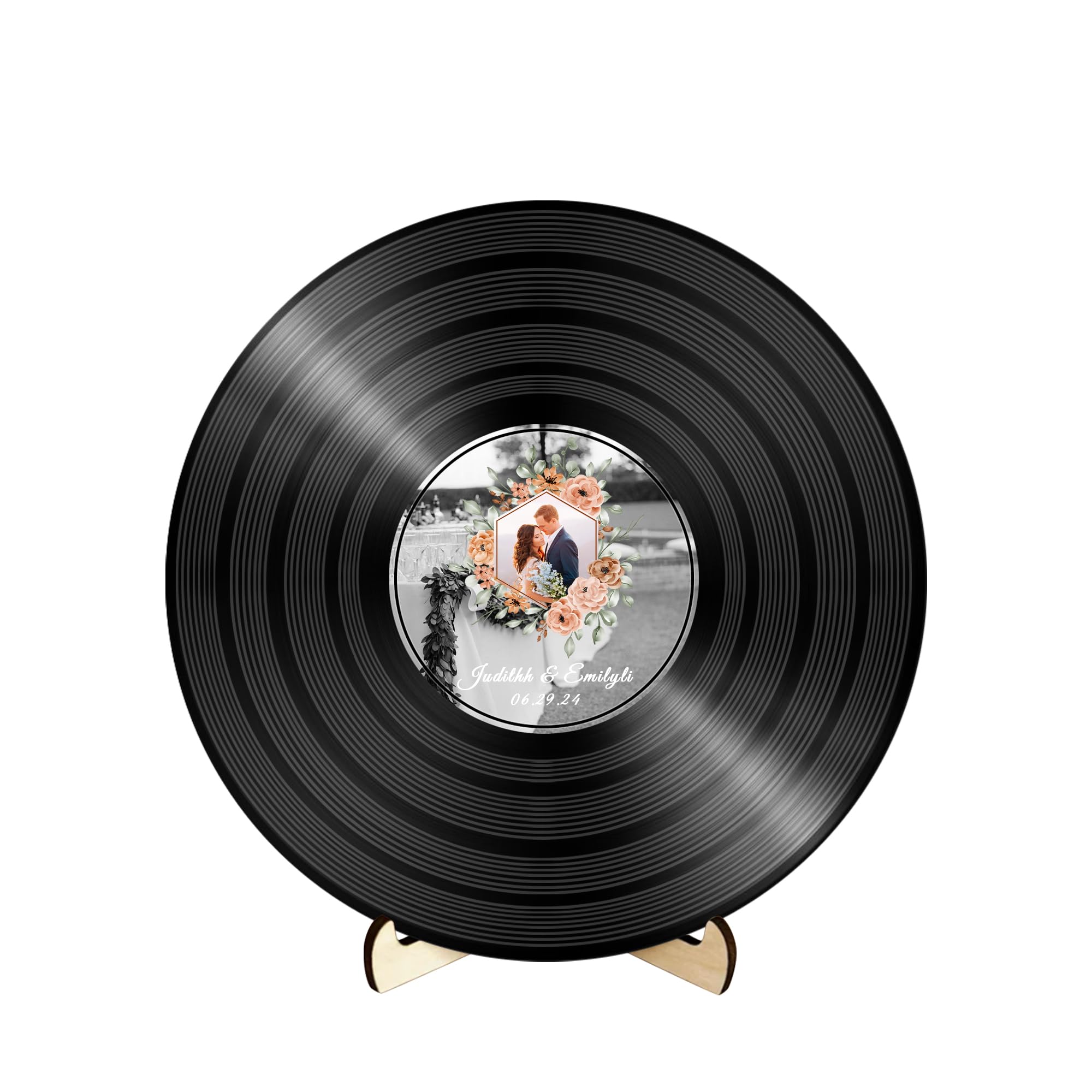 Personalized Vinyl Record Wedding Guestbook Alternative Custom Guestbook Sign with Name Date for Wedding Anniversary Party