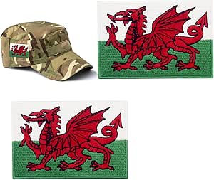 2pcs Wales Flag Patch Embroidered Welsh Applique,Personalized ...