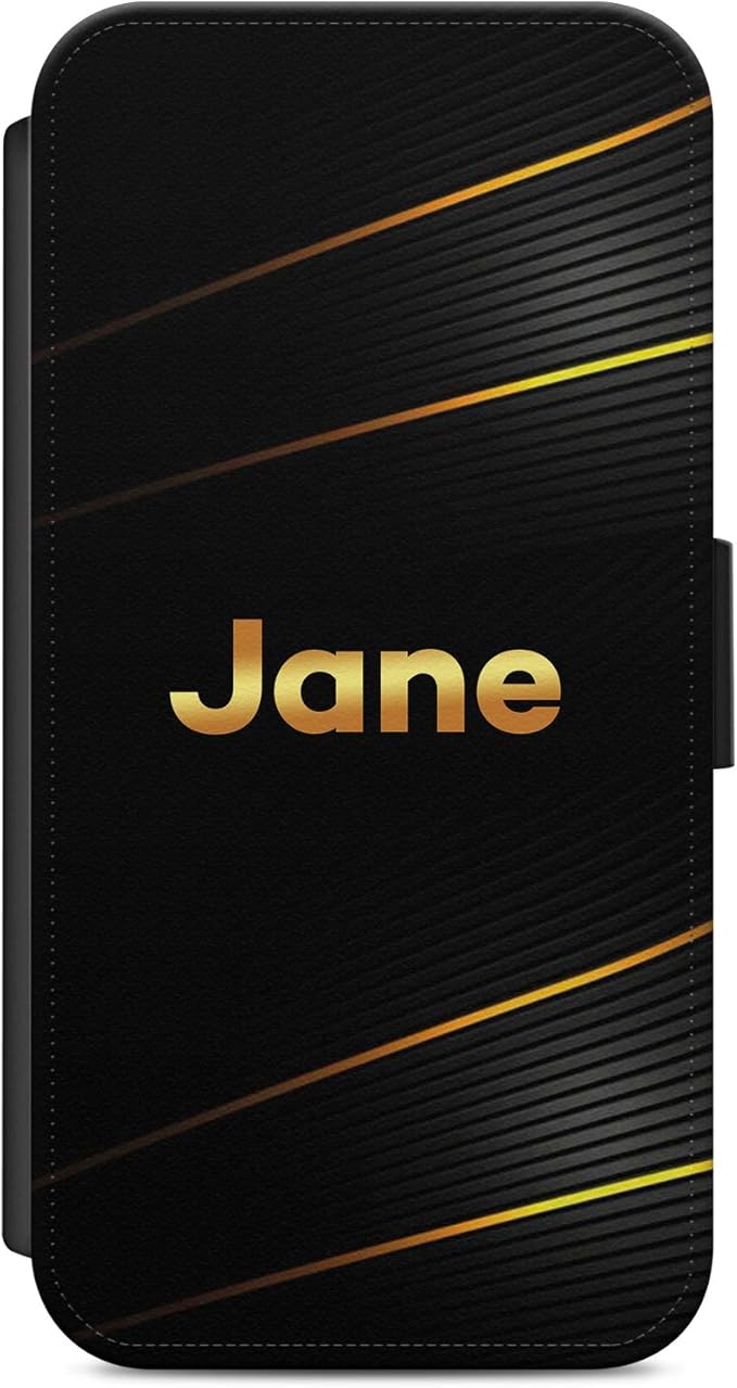 Black phone case with gold initials Clearance