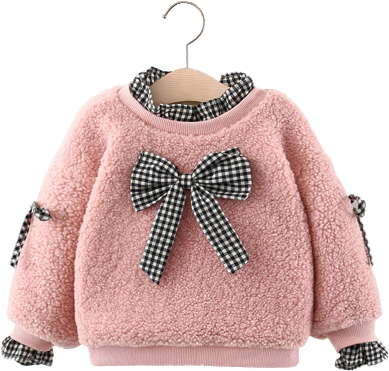Winter New Baby Girl Cute Sweater Kids Warm Coat Clothes Toddler Cartoon Clothing