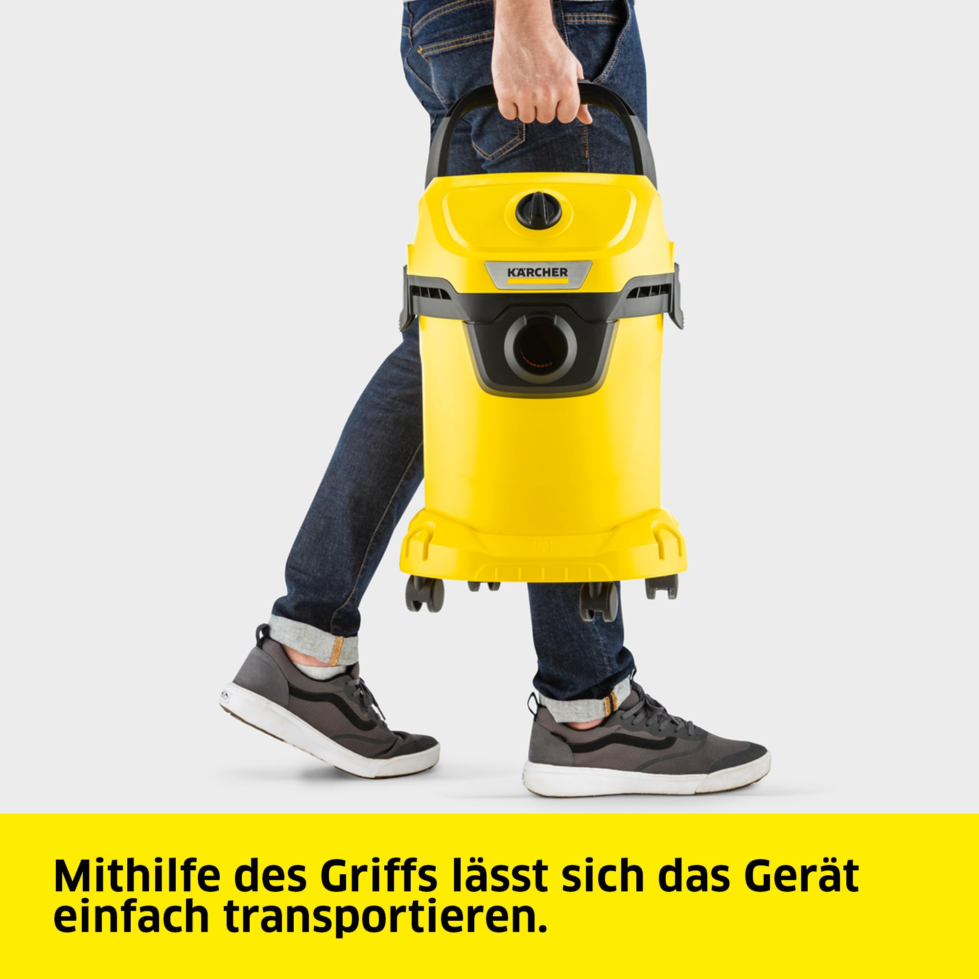 KÄRCHER Nass-/Trockensauger WD 3 V-17/4/20, 1.000 W, 17 l, 2 m, Patronenfilter, Vliesfilterbeutel