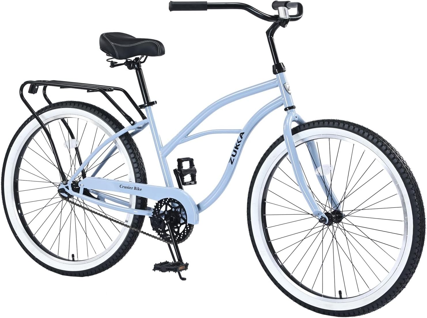 26-Inch Beach Cruiser Bike, Single Speed Steel Frame, Men's Comfort Bicycle with Coaster Brake