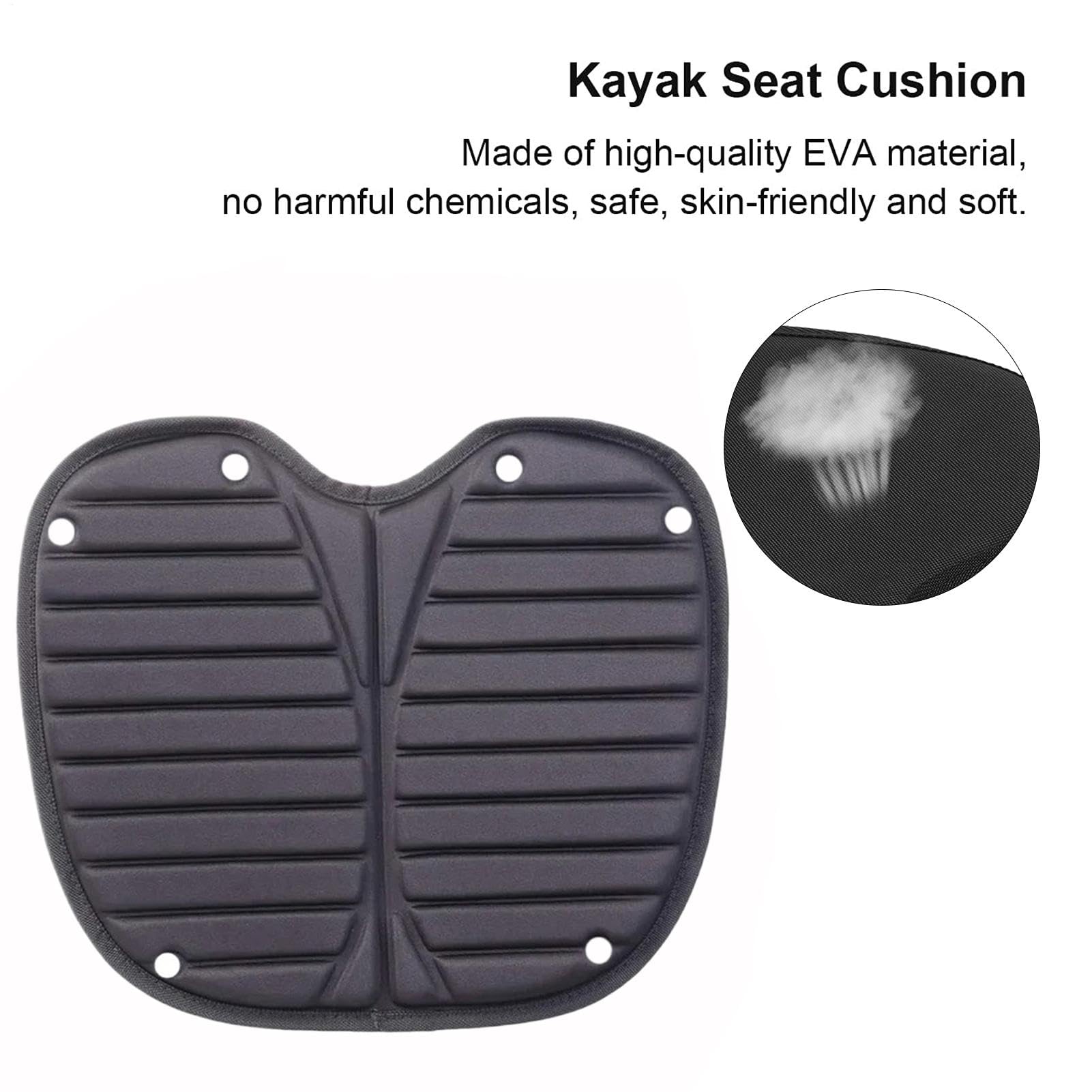 Generico Cuscino per sedili in kayak, cuscinetto di sedile in kayak,Sedile cuscino Eva Anti-Slip Kayak - Strumenti esterni impermeabili, per barche, sostituzione della sedia rimovibile per all'aperto