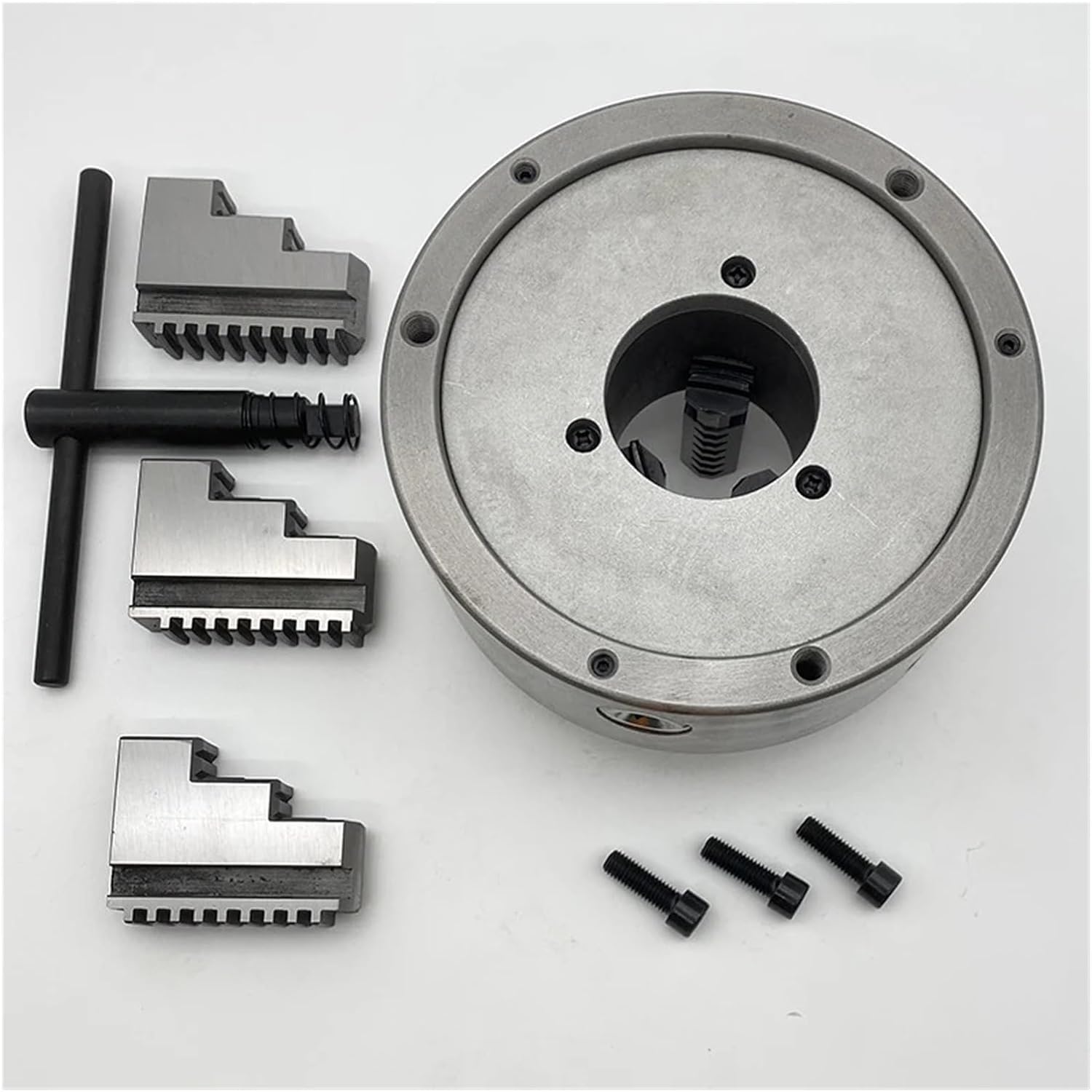 200MM Self-Centering Lathe Chuck K11-200 Precision 3 Jaw Metal Chuck for Woodworking and Machining 1 set