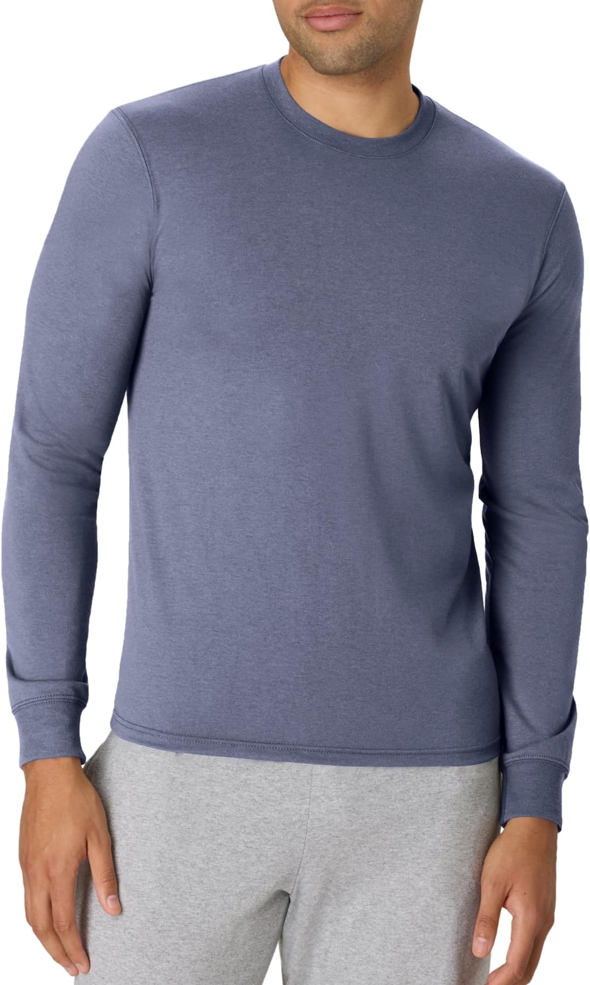 Men's Originals Long Sleeve T-Shirt, Lightweight Tri-Blend Jersey Tee for Men