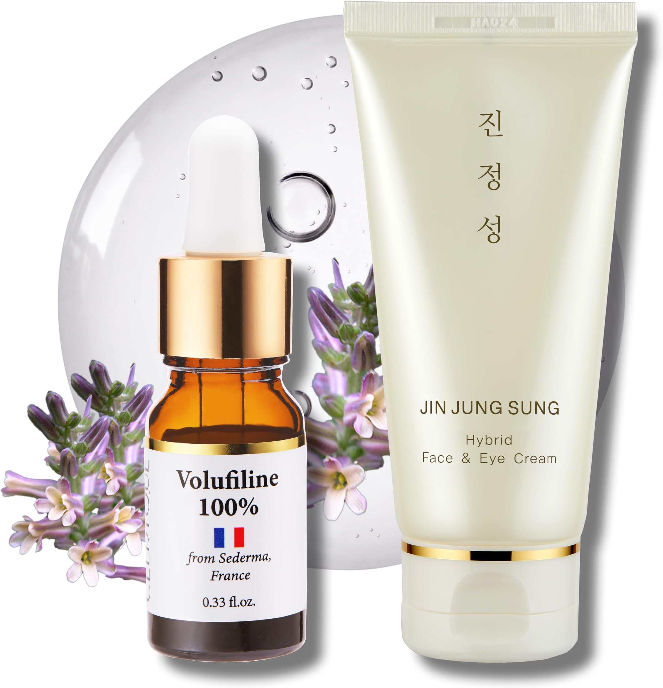100% Pure Volufiline Concentrate Serum w/Non-sticky Face Moisturizer Hyrbrid Eye Cream 2.7 Oz - 7-Hyaluronic Acids Centella Asiatica, | Boosts Collagen for Sagging Mature Skin Korean Skincare