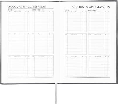 2027 Diary Appointment A5 Week to View 8AM to 5PM Hardback Planner (Grey)