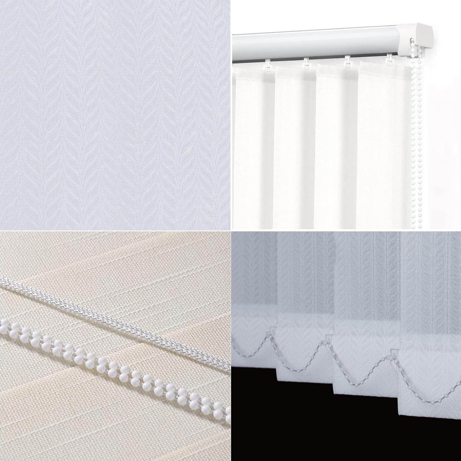 Lamellenvorhänge Vertikaljalousie,Verdunkelungslamellen nach Maß,Lichtfilterung/Wärmeisolierende/UV-Schutz Schiebevorhang,für Zuhause Büro,Anpassbar,Breite×Höhe (120cm x 180cm)