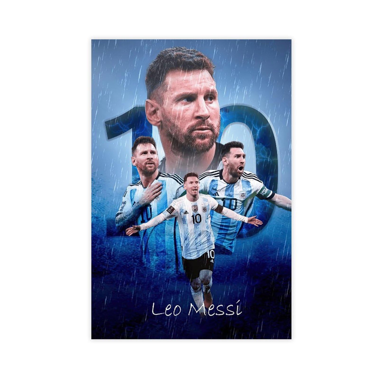 AmAzwi Sportstar Poster Lionel Messi 11 Sur Toile Pour Décoration