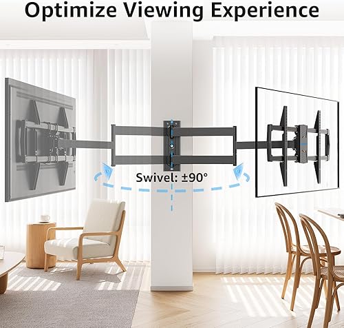 Miniatura 3 de MOUNTUP MU0076 - Soporte de pared de esquina para la mayoría de televisores de 42 a 75 pulgadas con extensión de 32 pulgadas de largo, soporte de TV