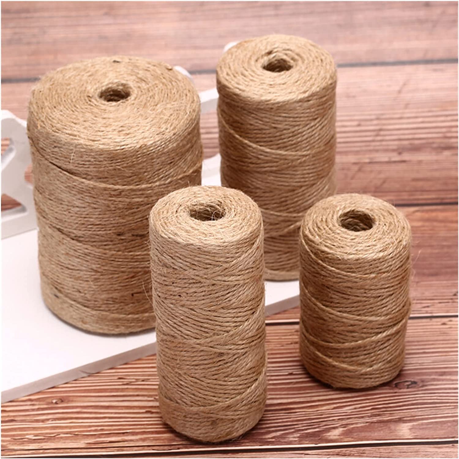 Naturalny sznurek jutowy, 50/80Meters DIY Jute Hemp Wedding Party Decoration