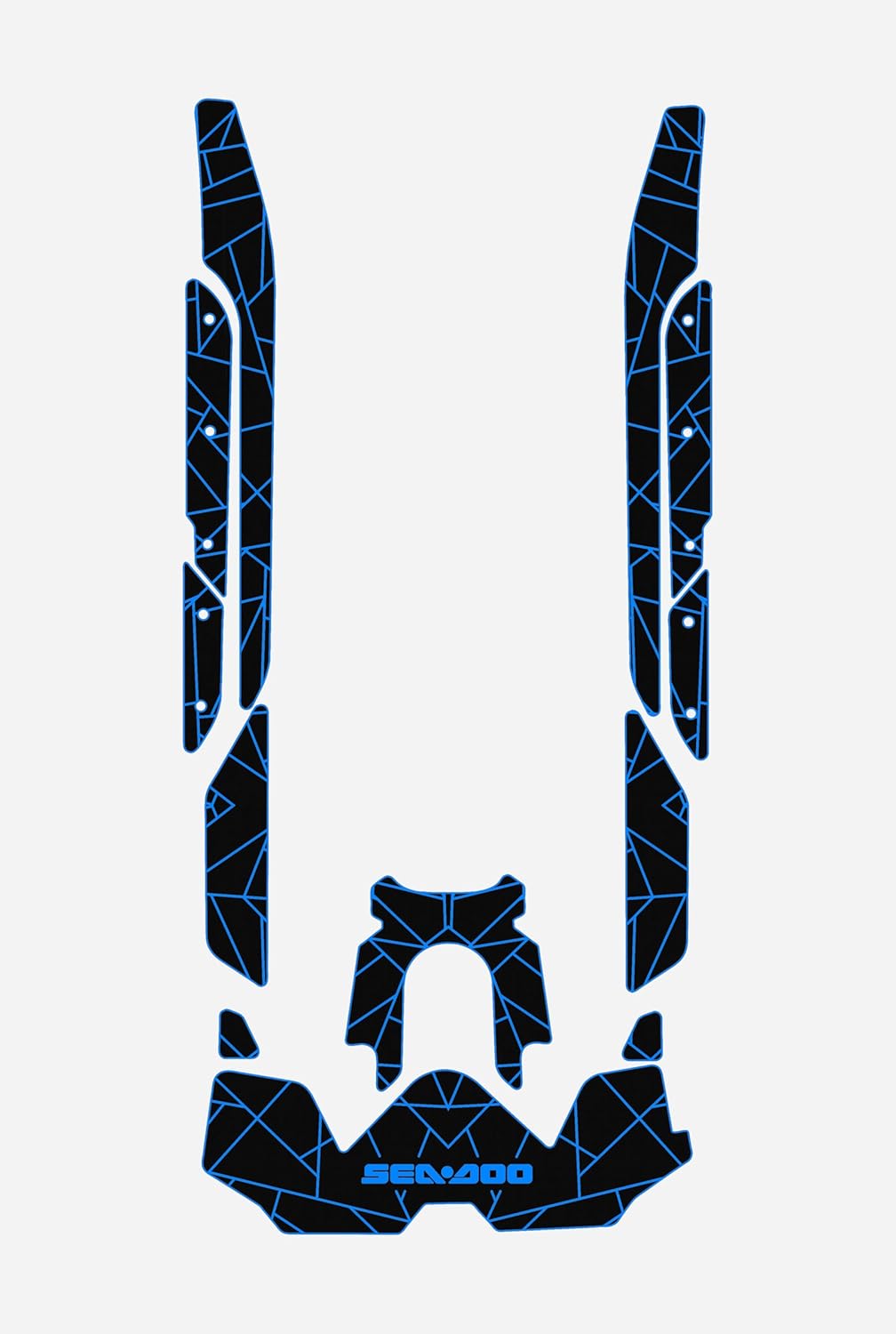 Marine Mat for 2018-2024 SEA DOO RXT-X(2018-2024)-RXT-X325-RXT-X 300-RXT 230-RXT300-RXT260&RS-RXT-X260 & RS- 6mm Non-Slip EVA Floor (Black Over Dark Grey)