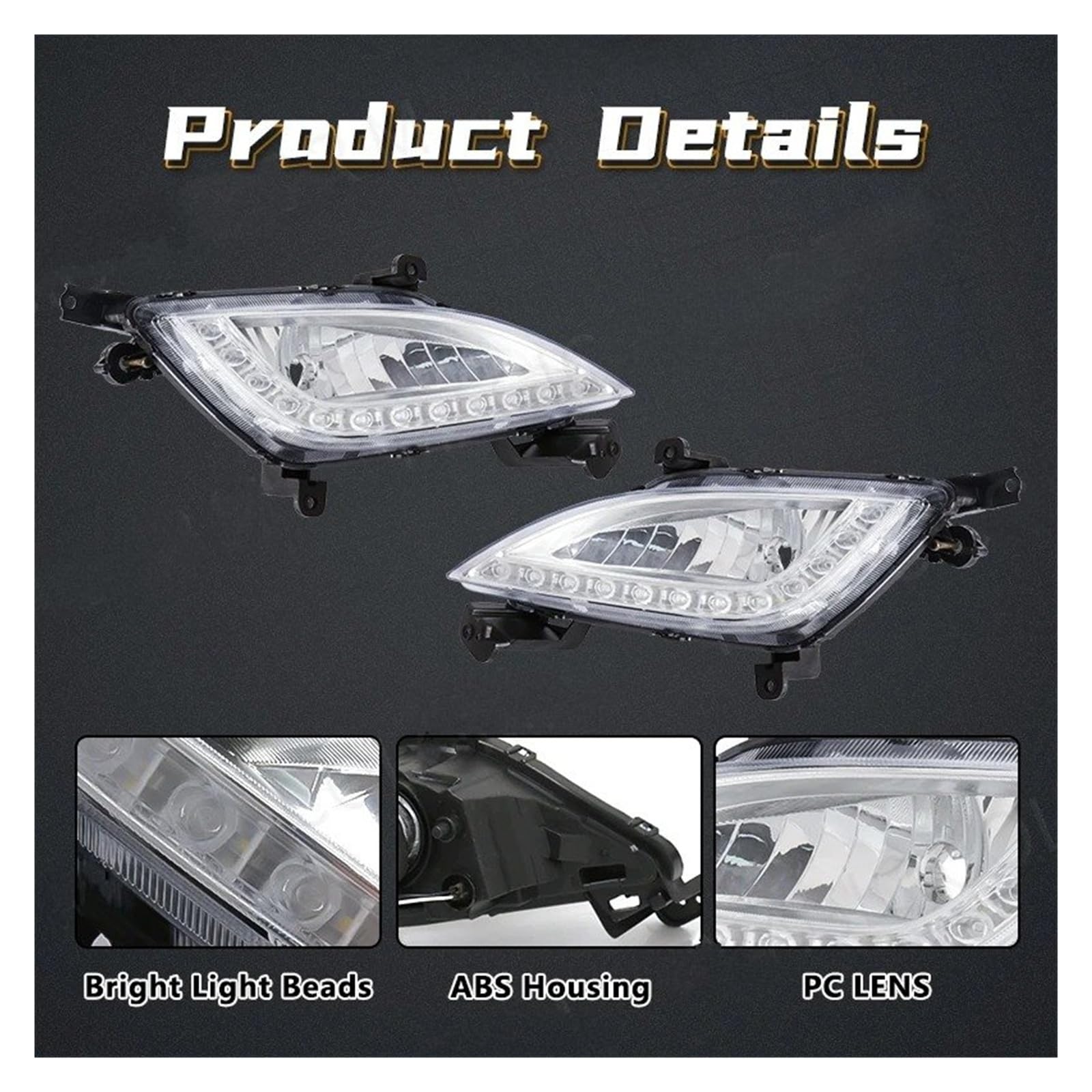 Faretti Fendinebbia Per Hyundai Per Elantra Per GT Per I30 2012-2016 DRL Auto Paraurti Anteriore Lampada Della Nebbia Montaggio 12V(One LH)