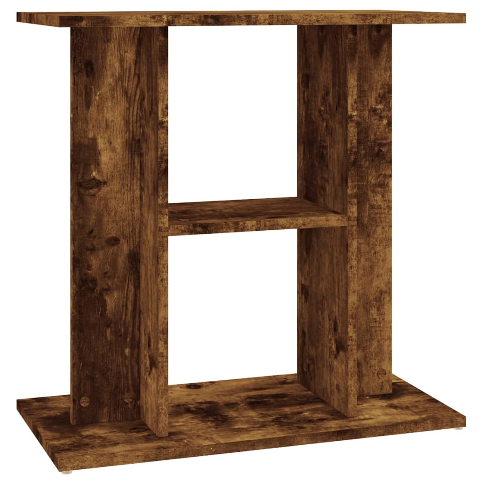 Homgoday Soporte para Acuarios Roble Ahumado - Estable y con 3 Niveles de Almacenamiento, Diseño Elegante y Resistente a la Humedad