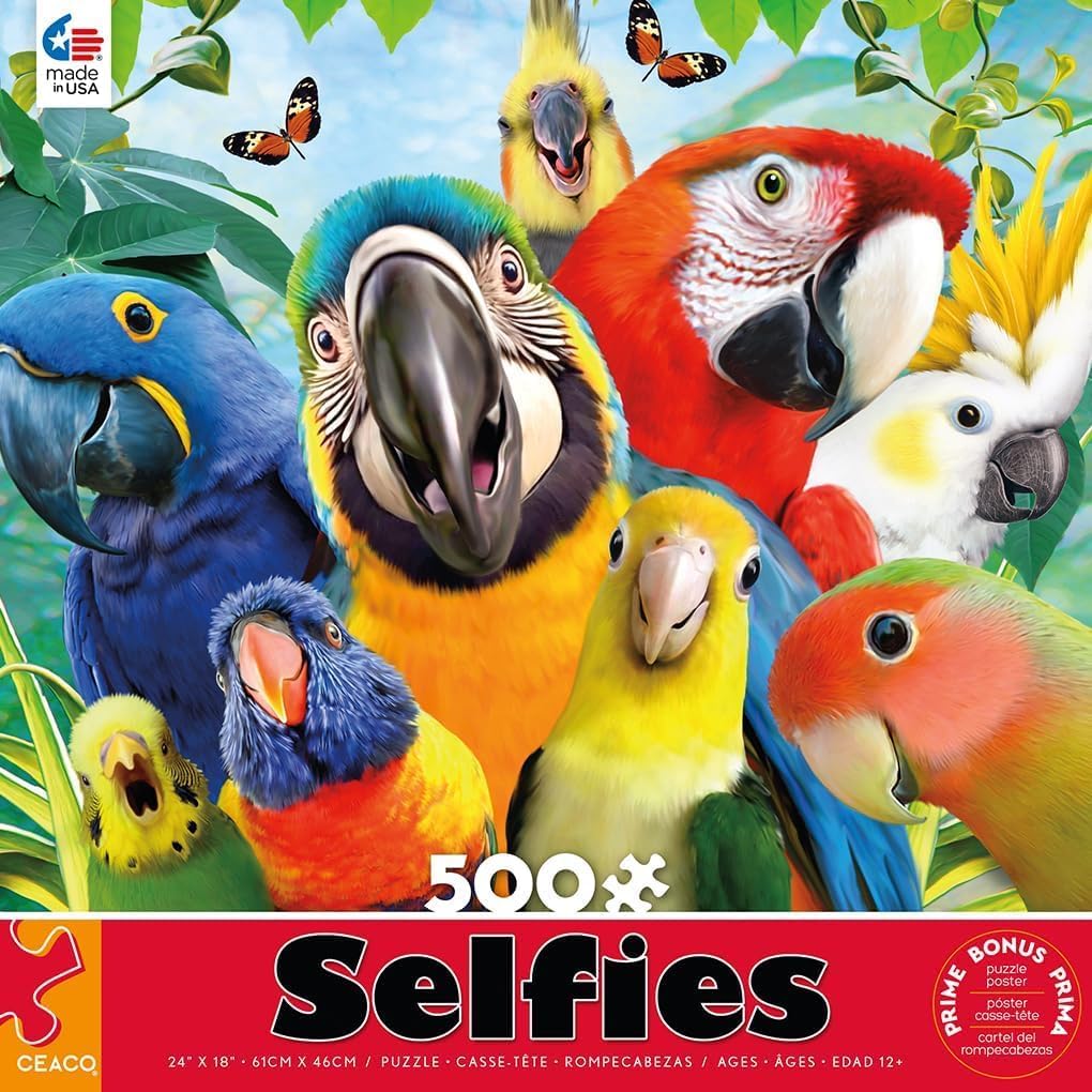 Ceaco - Selfies - Perfect Parrot - 500 Piece Jigsaw Puzzle