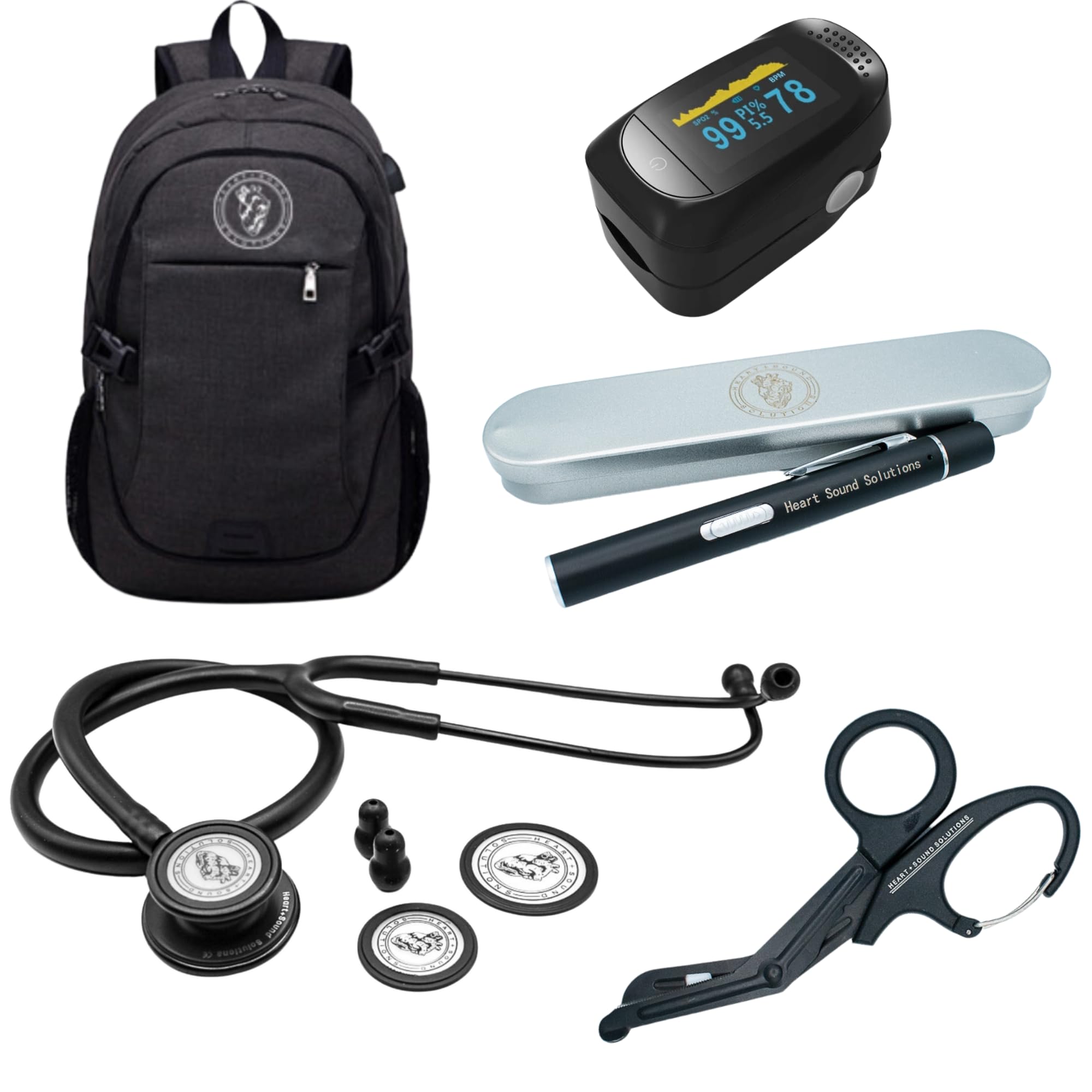 Head to Toe Assessment Kit with Nursing School Essentials | Medical Assistant Accessories | Blood Pressure Cuff | Nursing and Medical Students | First Responders