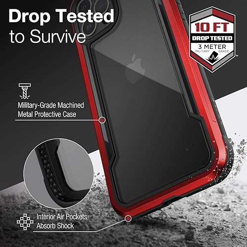 Miniatura 3 de Raptic Shield - Funda compatible con iPhone 12 Pro Max, protección contra golpes, marco de aluminio duradero, probada para caídas de 10 pies de
