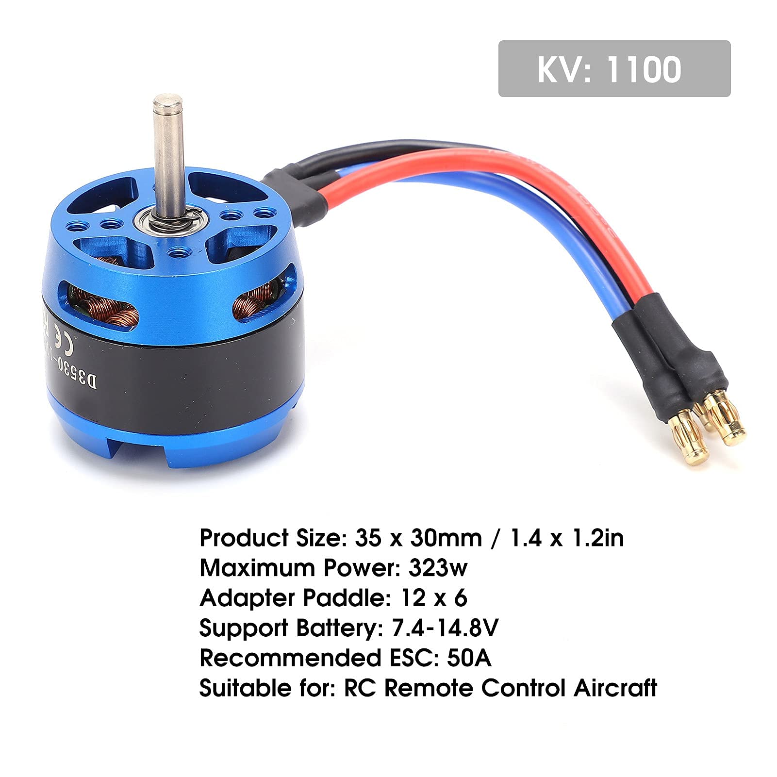 Motor sin escobillas 2205 1000KV, alta eficiencia, metal duradero para drones y modelos de aviones RC