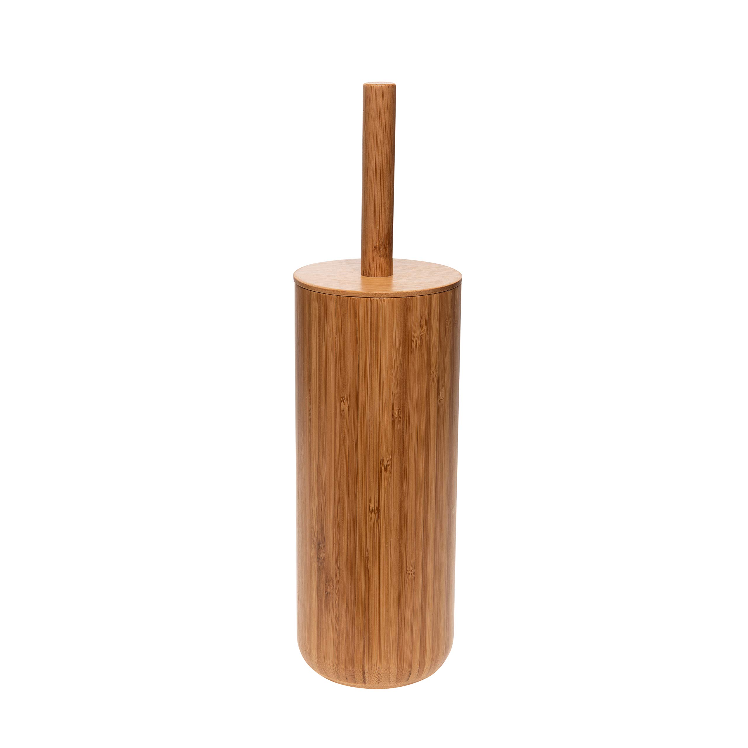 Photo 1 of ***MISSING PARTS***Bath Bliss Rounded Natural Bamboo Collection, Toilet Bowl Brush, Matching Accessories to Decorate Your Bathroom, Tall (10029-NATURAL)