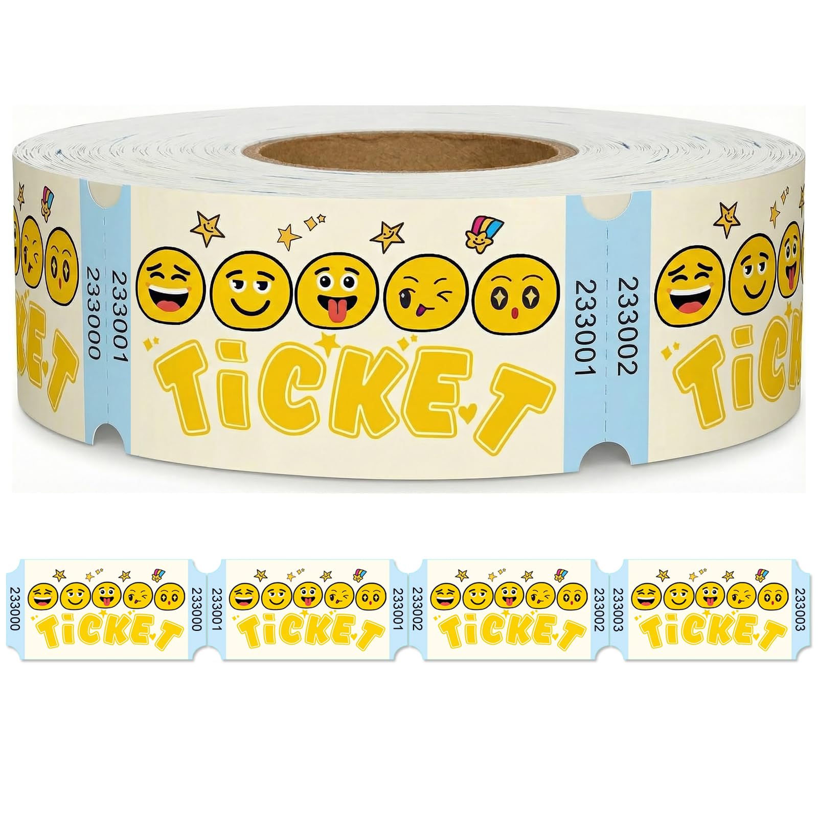 Wonninek Class Reward Tickets Rolls, Numbered 000-999 Prize Tickets for Events, Drink Tokens for Carnivals Party Food Cinema Beer Door Prizes Fundraiser Reward (1000 Pcs, Single Roll)