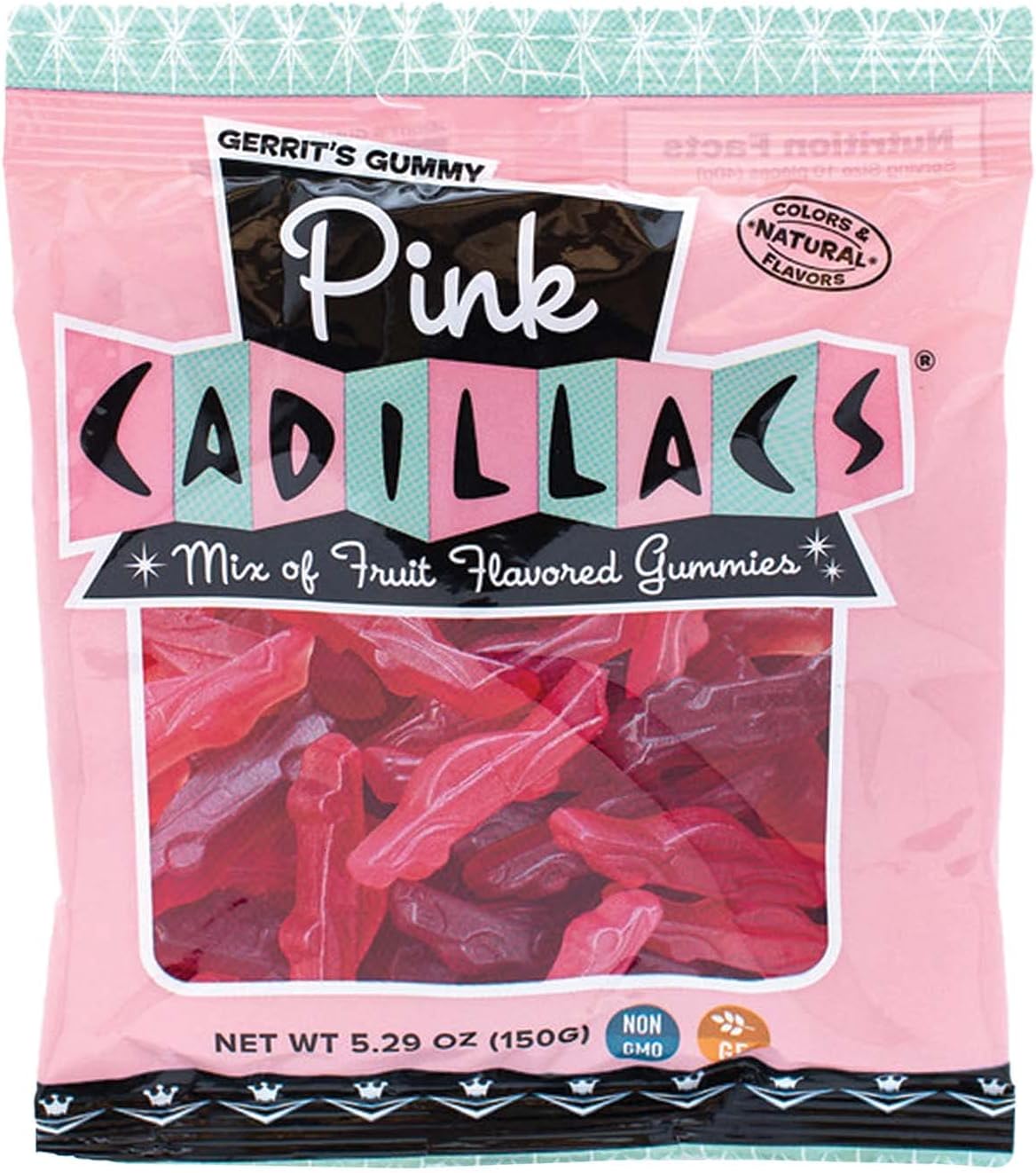 Gerrit's Pink Cadillacs Novelty Gummy Candy, 5.2 Ounce (Pack of 12)