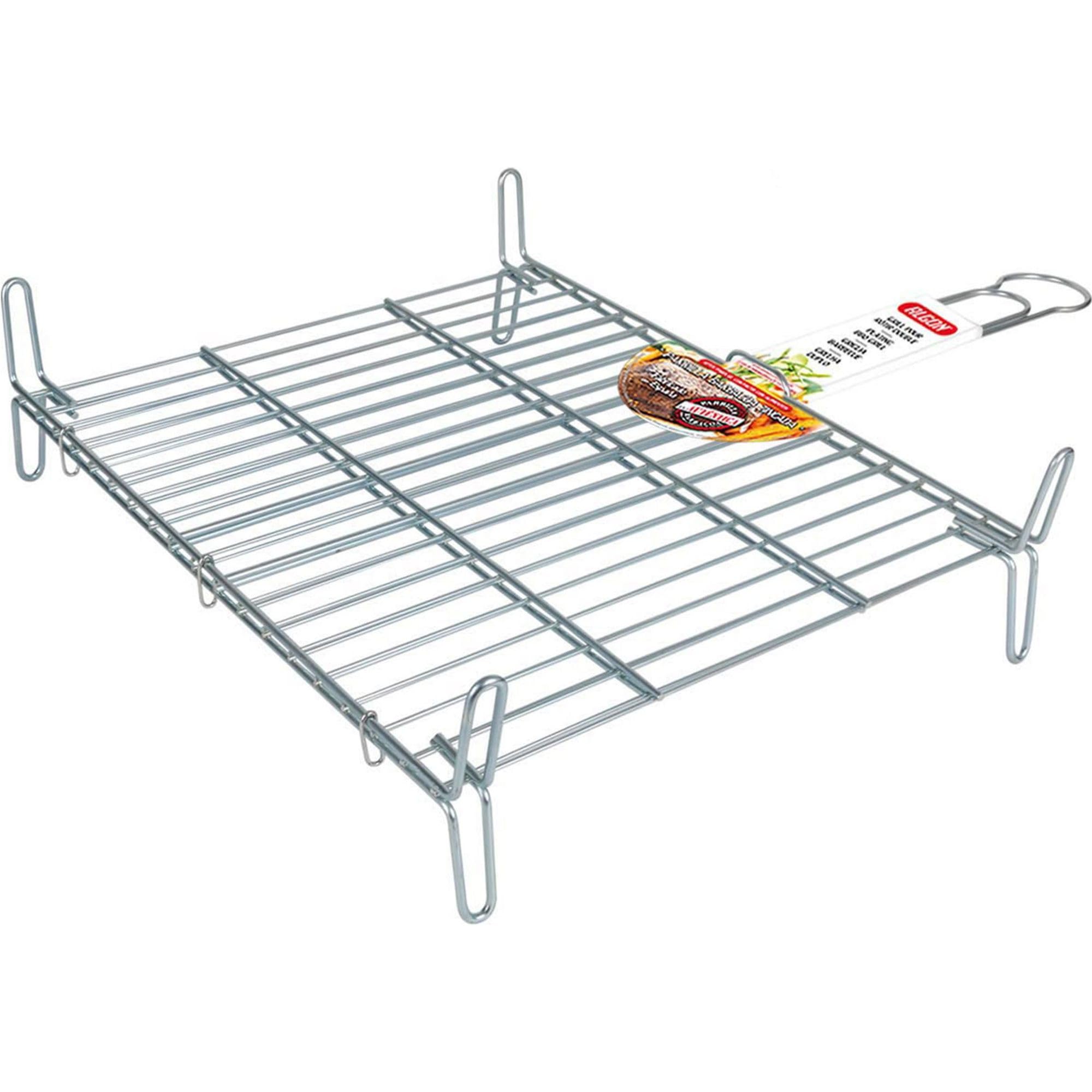 Algon | Parrilla Barbacoa 50x50 Grande Doble, Acero Inoxidable Zincado Gris Metalizado con Cierre de Seguridad - Parrilla Ideal para Asar Carnes y Verduras Resistente y Duradera para Exterior — view 23