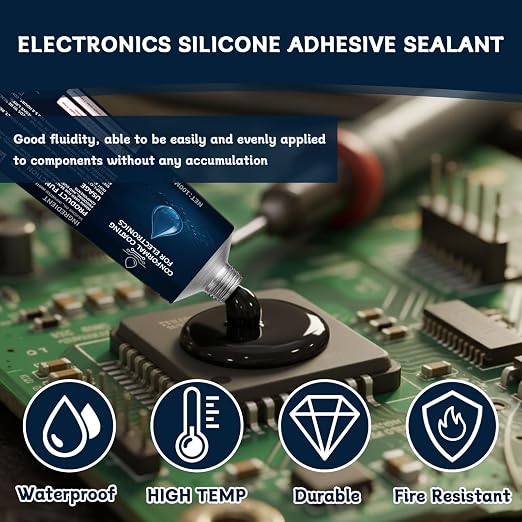 Sellador de silicona negro 200ml para electrónica impermeable miniatura 2