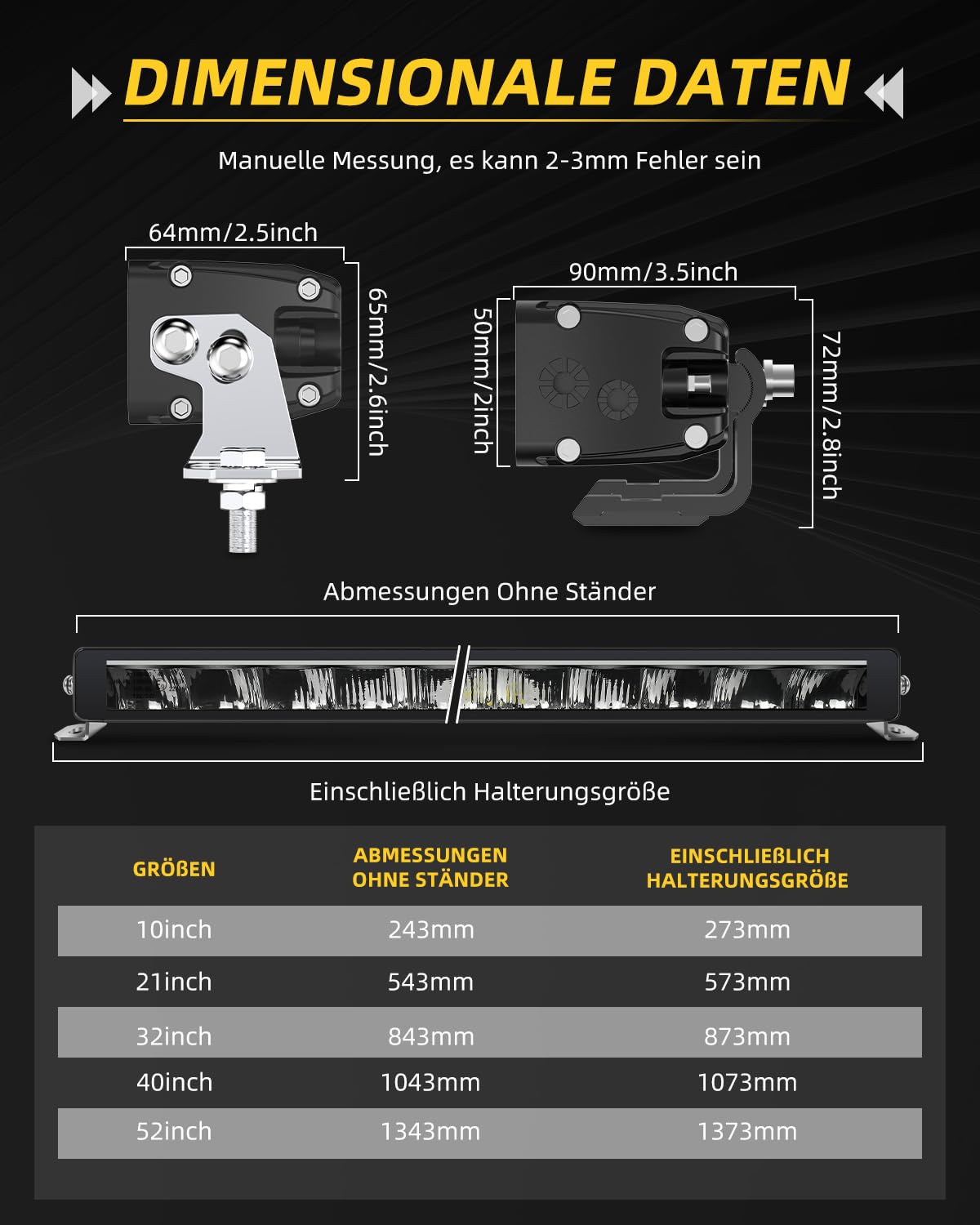 CO LIGHT 21" LED Driving Lightbar Auto mit ECE Zulassung, 80W 15000LM LED Zusatzscheinwerfer für Nah- und Fernlicht, 12V/24V Arbeitsscheinwerfer für Offroad/LKW/Traktor/Fahrzeuge/Wohnwagen