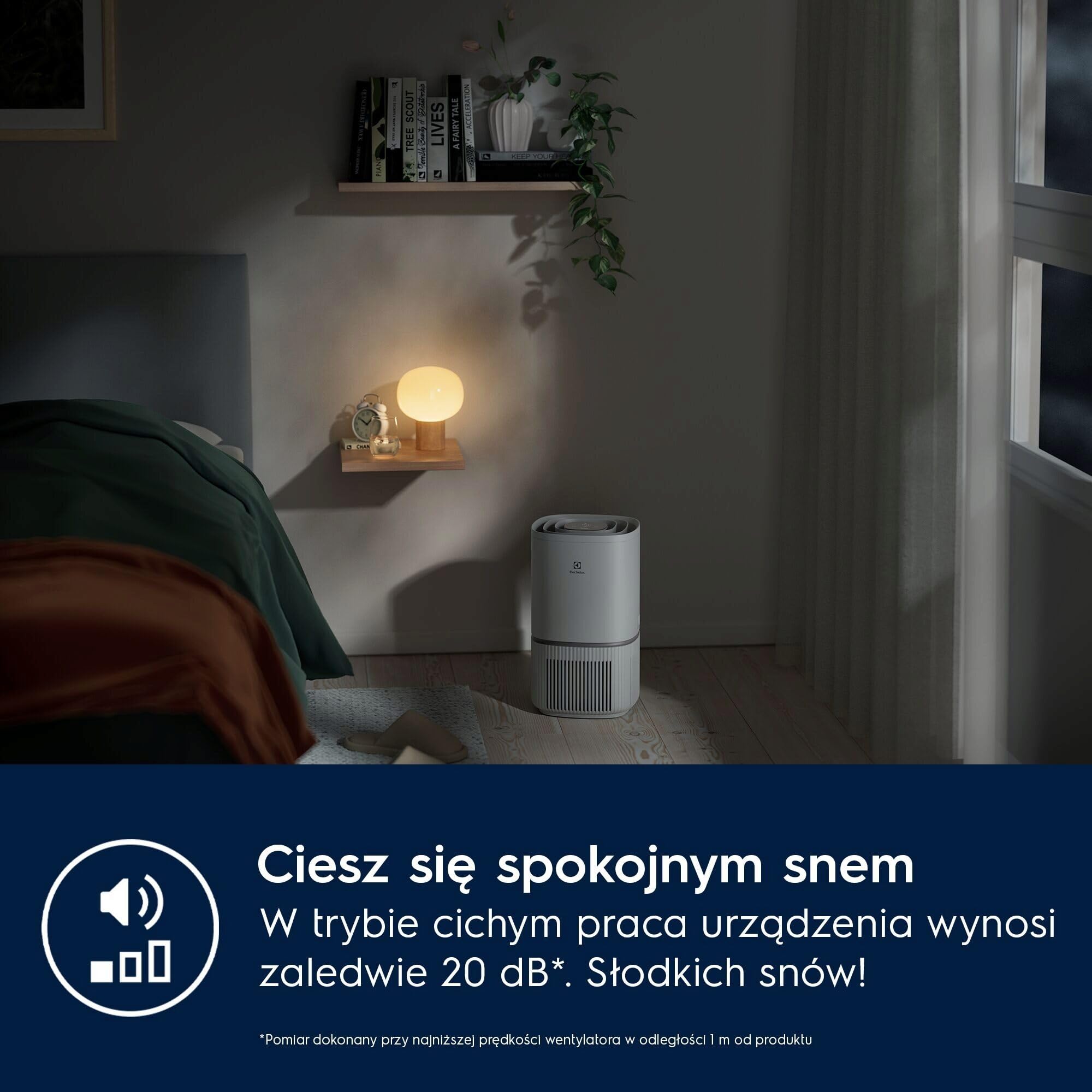 Oczyszczacz powietrza Pure 500, podłączony, filtracja HEPA, tłumik, szary, EPO50371UG